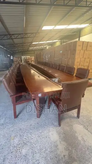 Boardroom Conference Table with Leather Chairs
