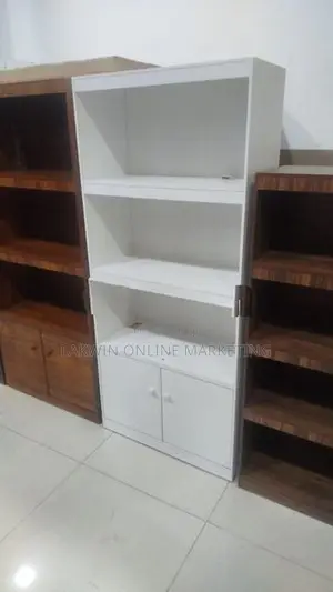 White Melamine Book Rack L