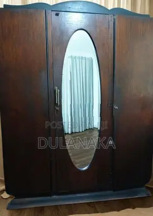 Old Teak Wood Cupboard with Mirror