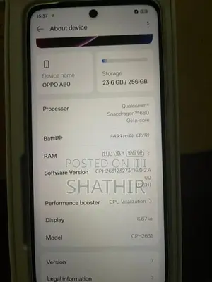 Oppo A60 256GB 8GB (Used)