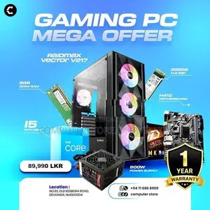INTEL CORE I5 10TH GEN 8GB DDR4 RAM 256GB M.2 SSD USED ASSEMBLE PC OFF