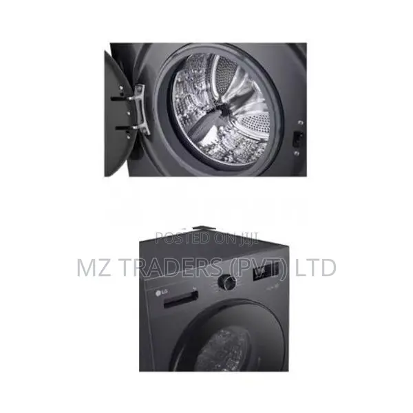 LG 8 Kg Front Load Washing Machine – Black FB1208S6M1
