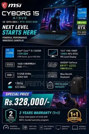 MSI Cyborg i5 13Gen 16/512GB RTX 4050 6GB