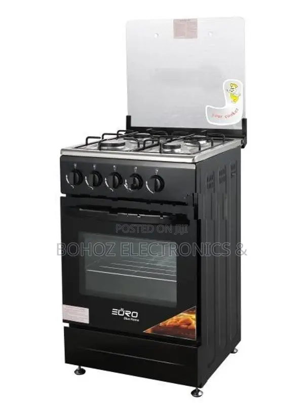 EURO (Turkey) Free Standing Gas Oven with 4 Burner EU55FS4GG-BK