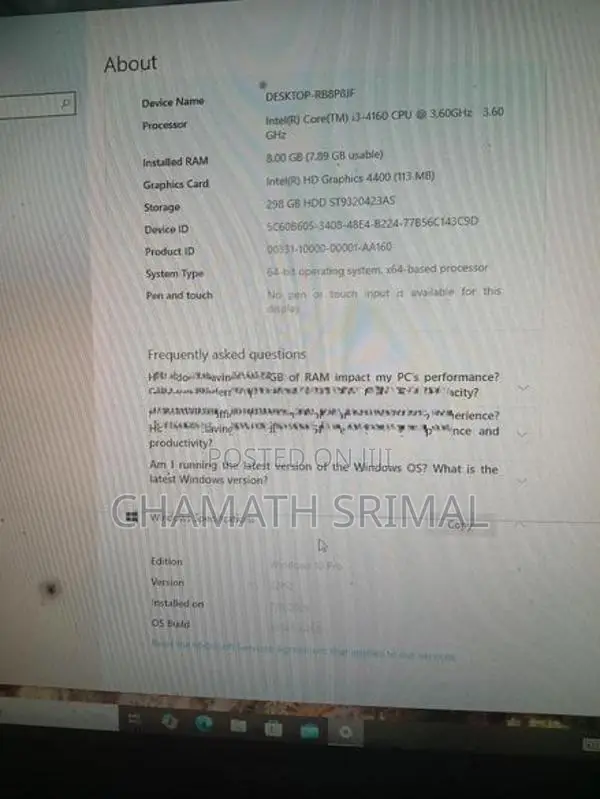 Intel Core I3 2nd Gen PC