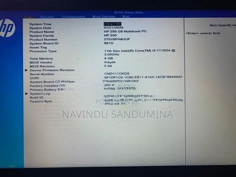 HP 250 G8 Laptop – Intel Core i3 11th Gen