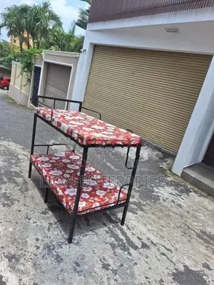 Steel Bunk Bed with 2 Single Layer Mattresses