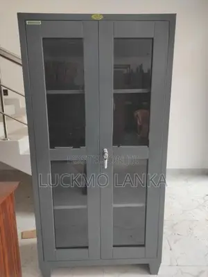 New 6x3 Size Glass Steel Office Cupboard (W8)