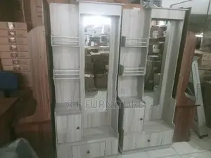 Melamine White Dressing Table with Cupboard