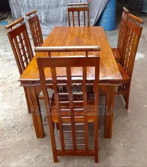 Teak Dining Table 6 Chairs