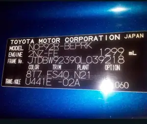 Toyota Yaris 2012 Car (Used)