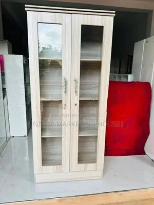 Modern American White Glass Display Cupboards