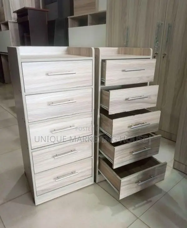 Modern American White 5pcs Drawer Cupboards
