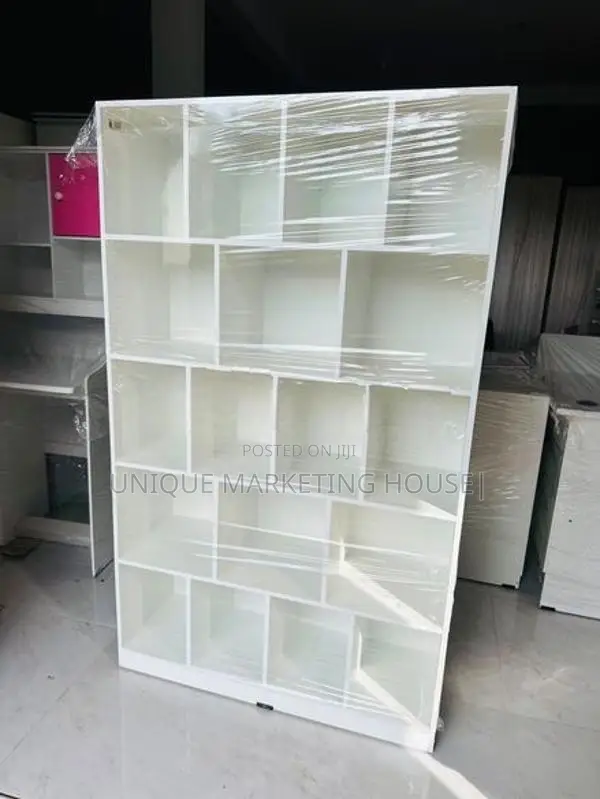 Modern 6x4Ft White Melamine Design Rack