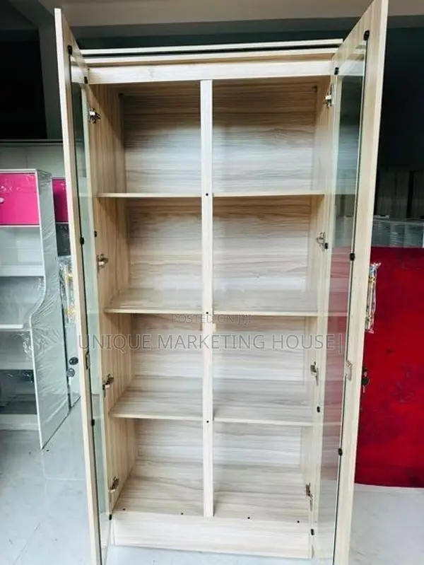 Modern American White Glass Display Cupboards