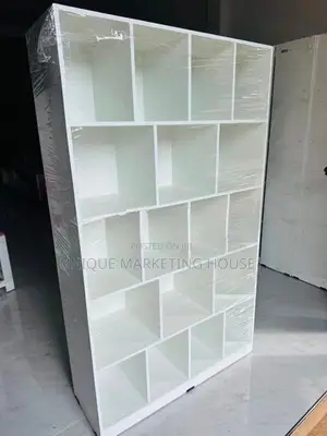 Modern 6x4Ft White Melamine Design Rack