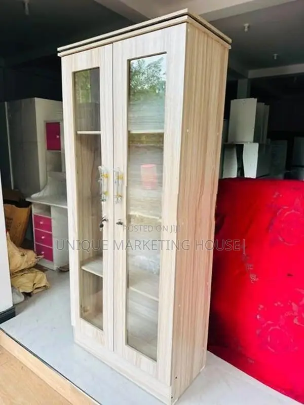 Modern American White Glass Display Cupboards