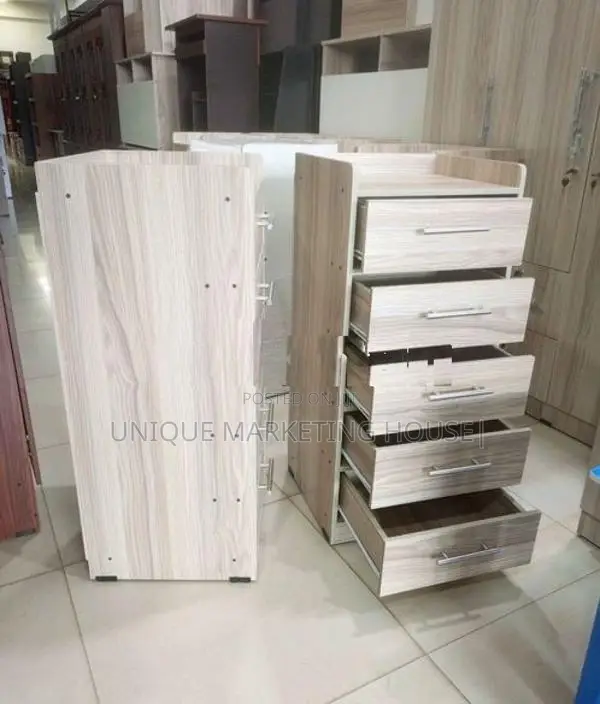 Modern American White 5pcs Drawer Cupboards