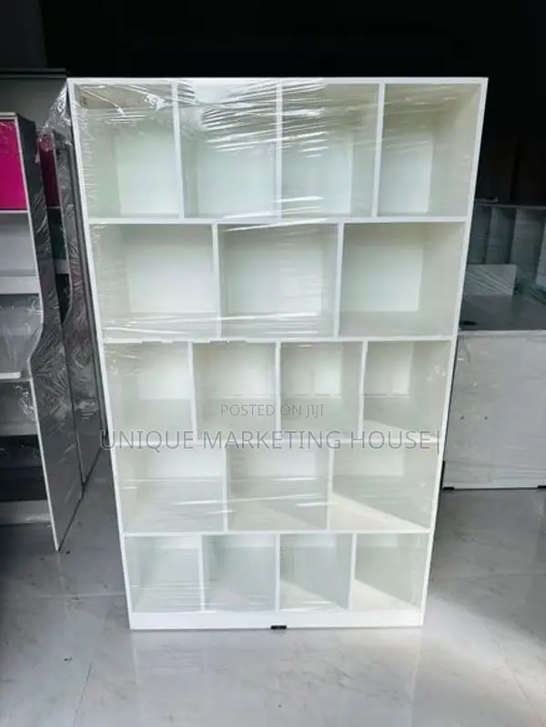 Modern 6x4Ft White Melamine Design Rack