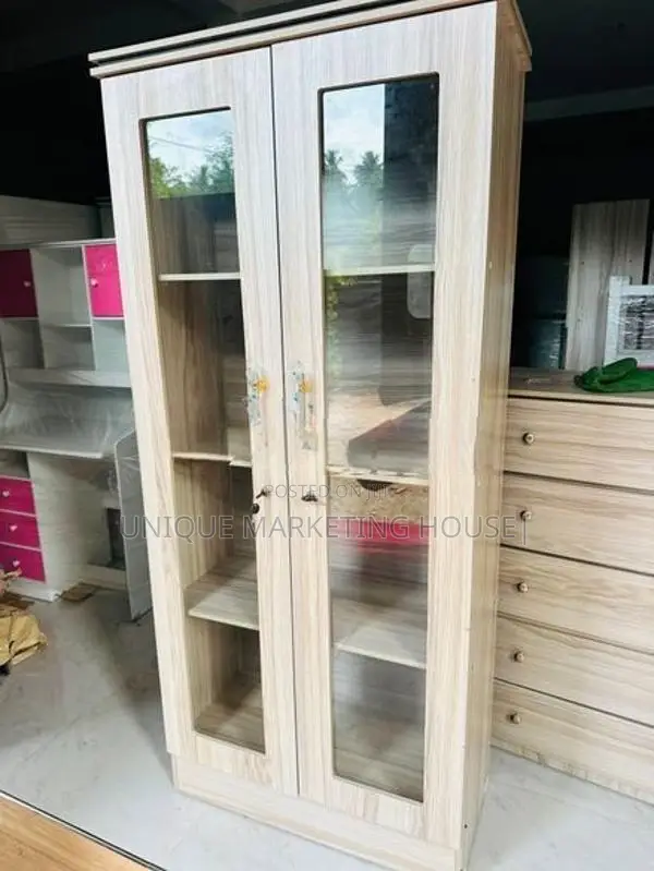 Modern American White Glass Display Cupboards