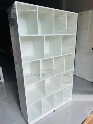 Modern 6x4Ft White Melamine Design Rack