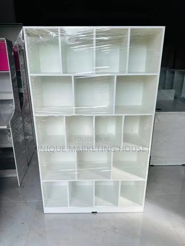 Modern 6x4Ft White Melamine Design Rack