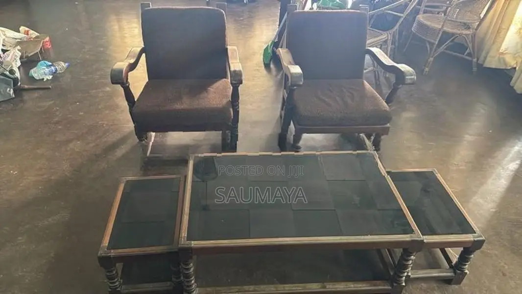 Teal Wood Sofa Set