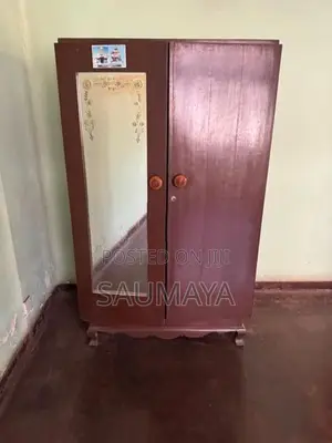 2 Door Teak Wardrobe with Mirror