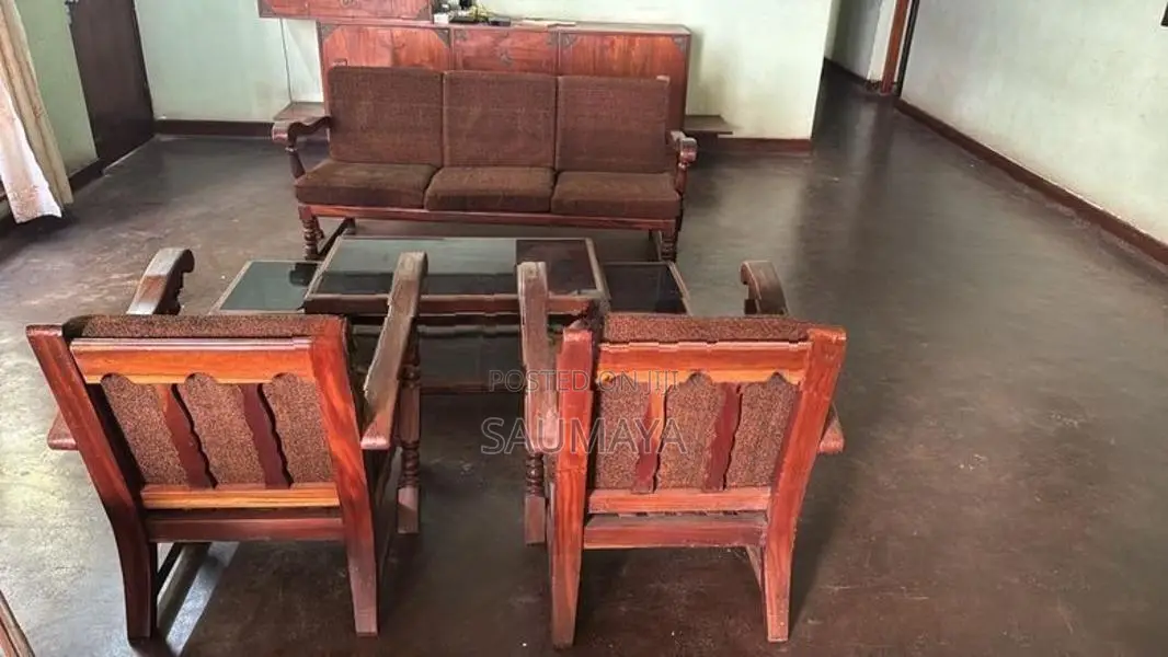 Teal Wood Sofa Set