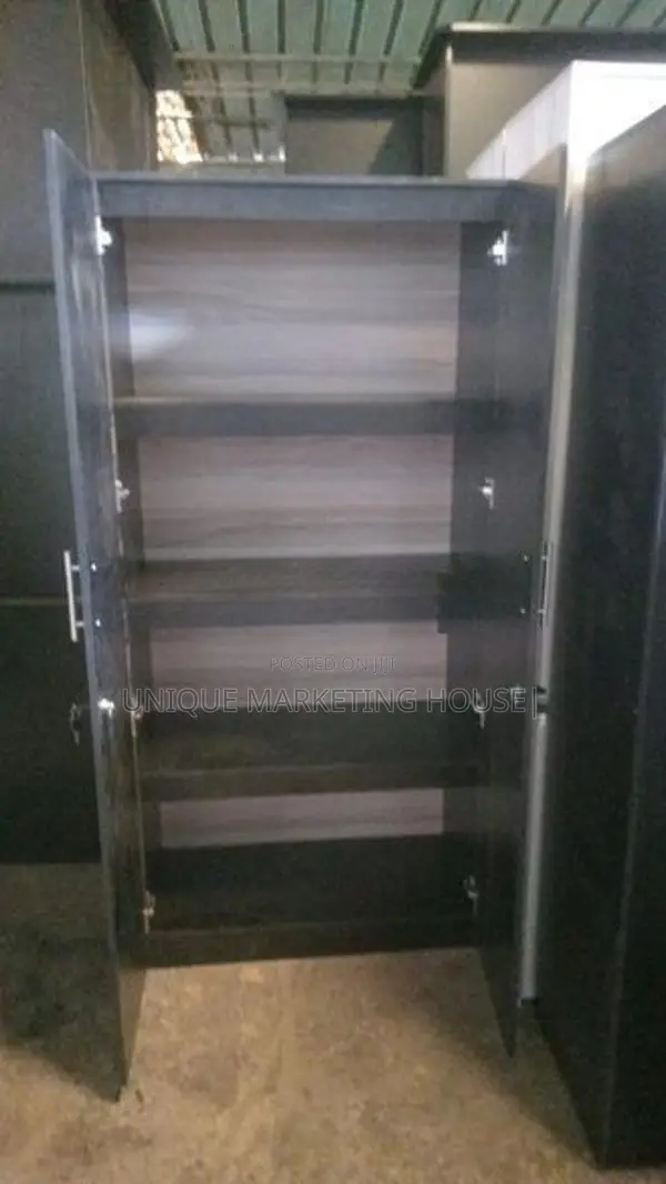 Modern Black 5.5 Ft Smart Cupboards