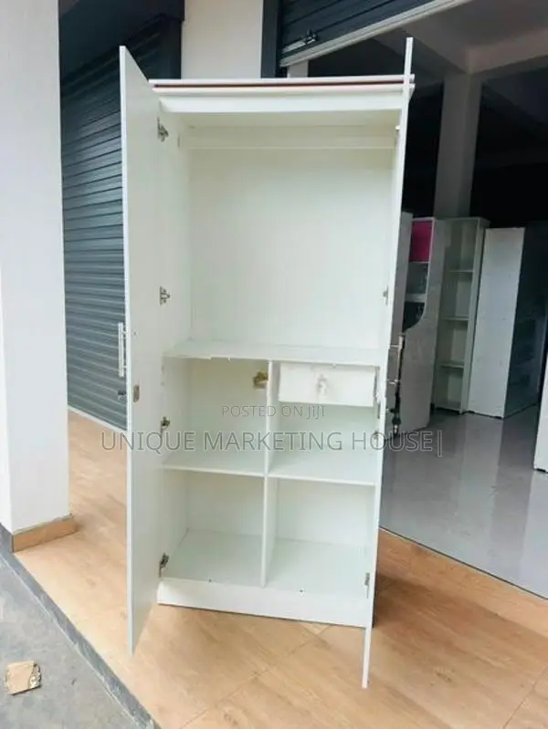 Modern 2D Half Hanging White Wardrobe