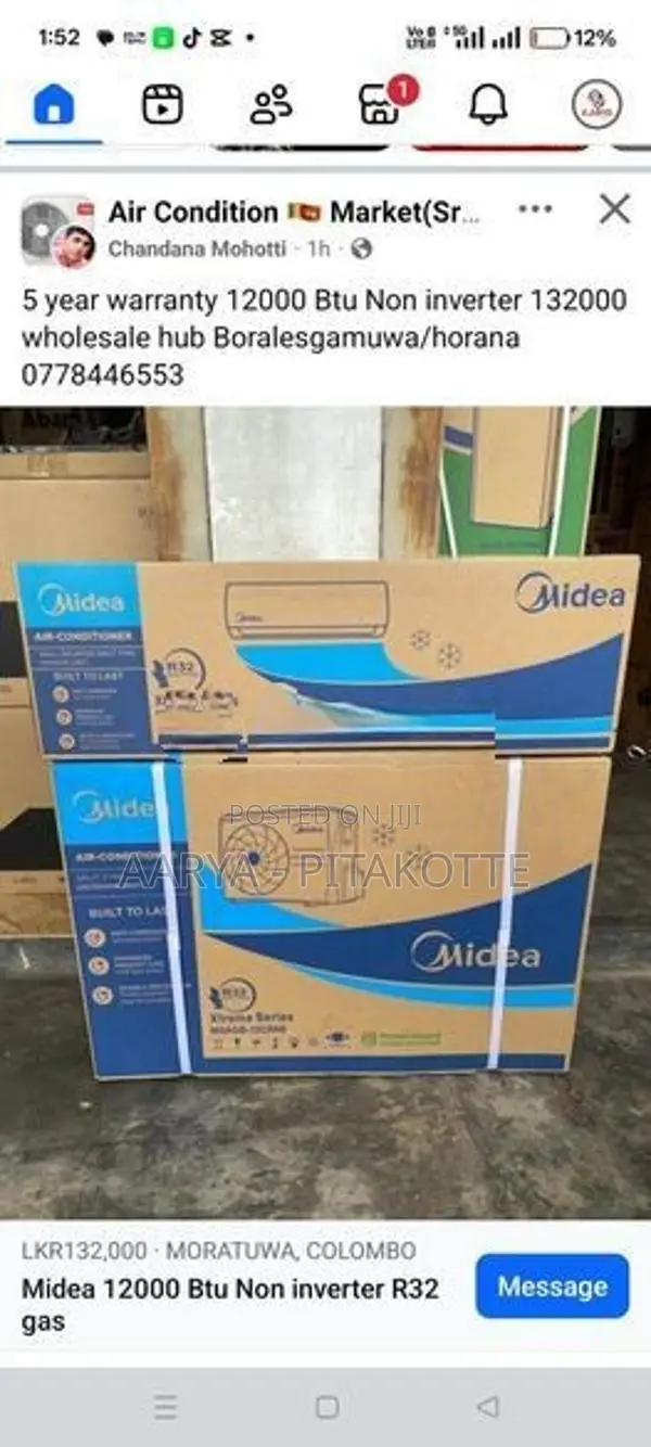 Midea Air Conditioner 12000BTU - Non inverter