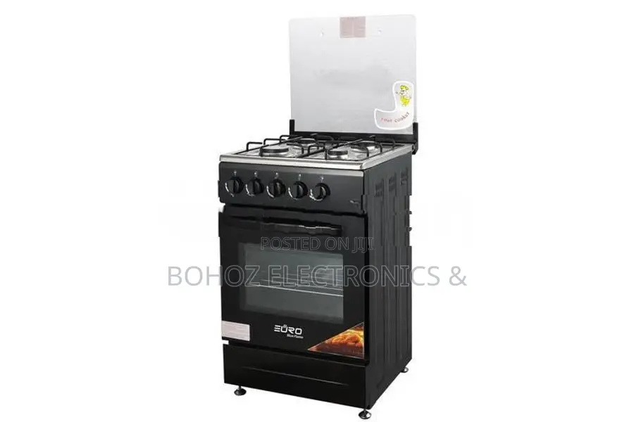 EURO (Turkey) Free Standing Gas Oven with 4 Burner EU55FS4GG-BK