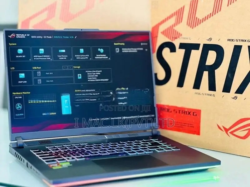 Asus Rog Strix G16 – Ryzen 9 8940HX +RTX5070 8GB VGA -16GB RAM -Laptop