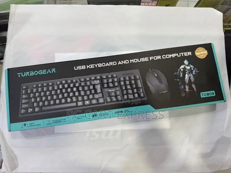 TURBOGEAR TC809 Business Office Wired Keyboard with Mouse