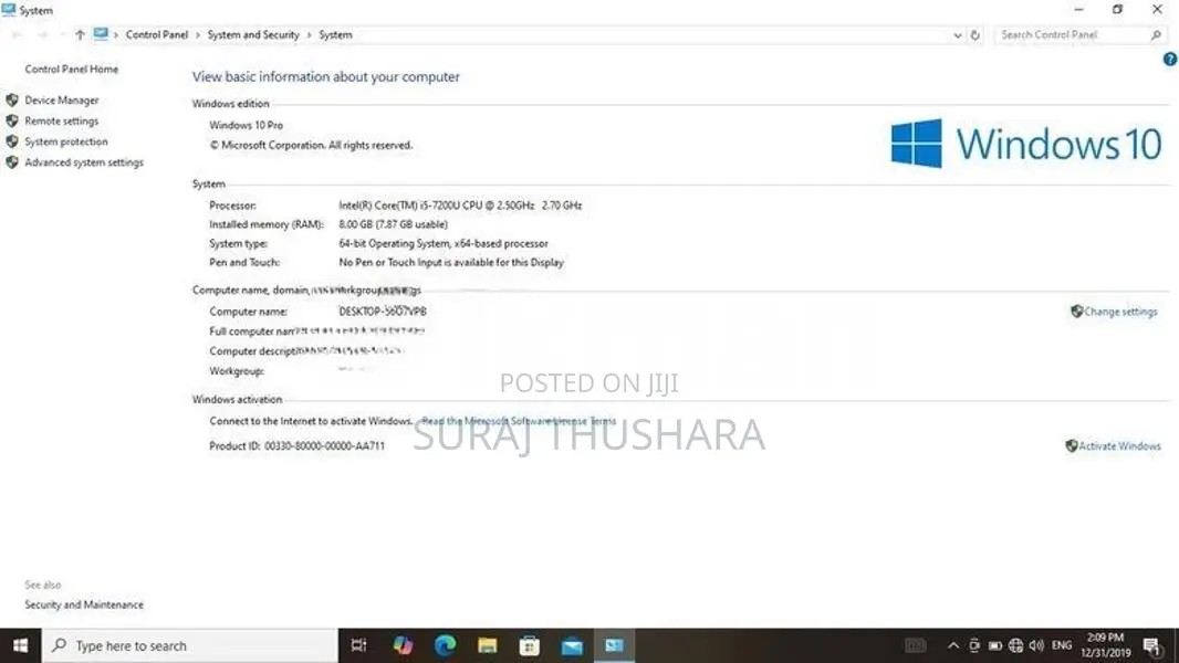 Dell, i5-7200U Laptop (8RAM) (1TB)