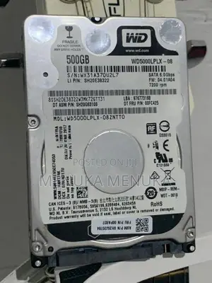 Fastest WD Black 500GB 7200RPM Laptop Hard