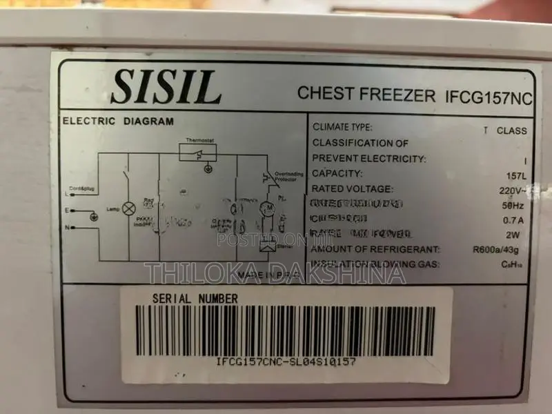 Sisil Chest Freezer 157L