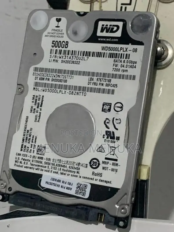 Fastest WD Black 500GB 7200RPM Laptop Hard