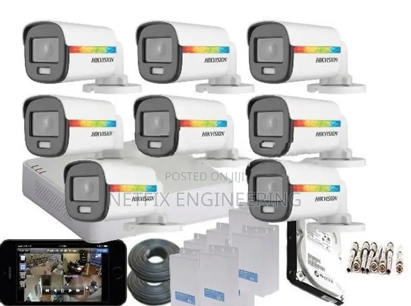 Hikvision High Quality 1,080P 5MP Rainbow ColorVu CCTV Package