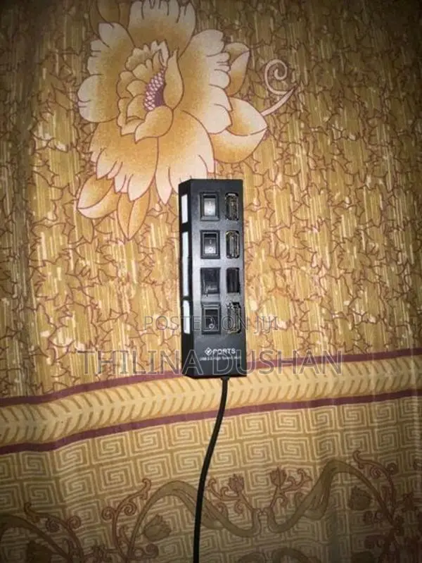 4 USB Ports Socket Multi HUB Power Charger Splitter Adapter For PC Lap