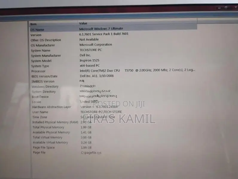 Dell Inspiron 1525 Laptop – Working Condition