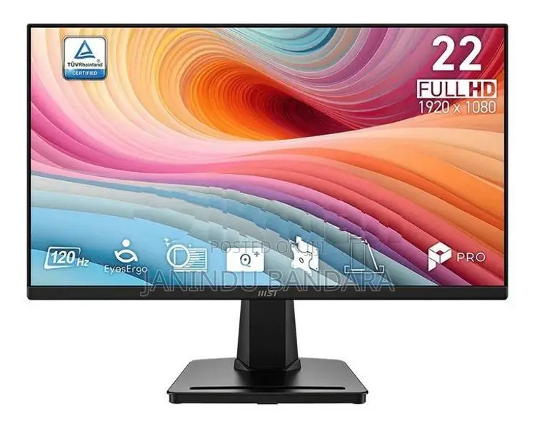 MSI Pro MP225 E12VL 21.5" Inch 120HZ FHD Slim Frameless Monitor
