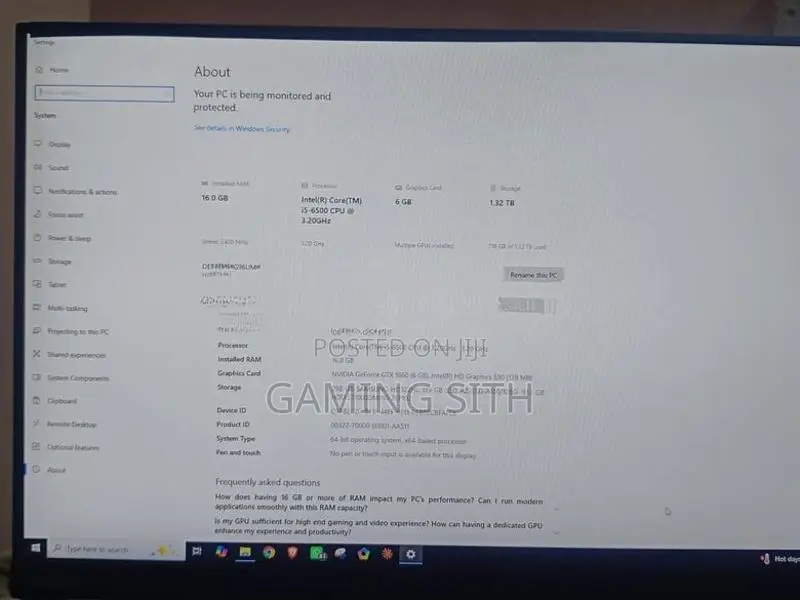 Intel I5 6th Gen Computer