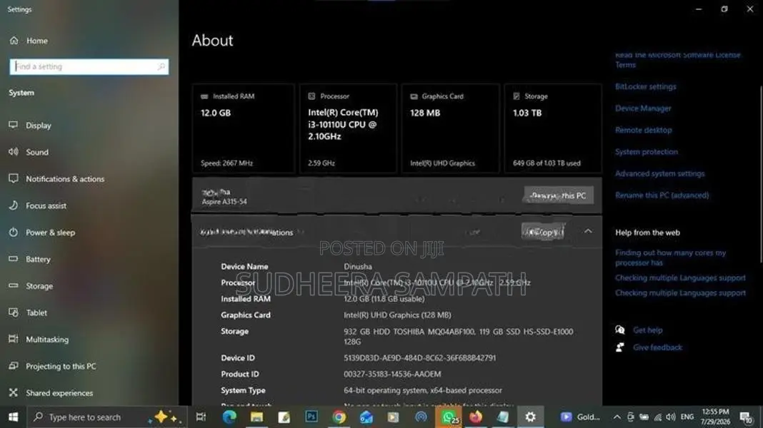 Acer i3 10th Gen laptop