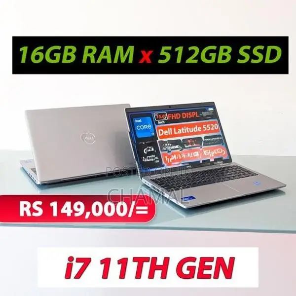 Dell Latitude 5520 Core i7 -11th Gen|16GB Ram|512GB NVMe| Backlit key