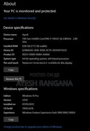 Dell 11th Gen Intel(R) Core(TM) i7-1165G7 2.80GHz