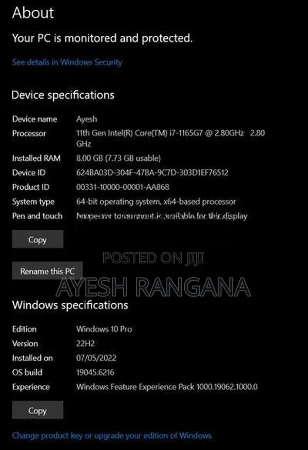 Dell 11th Gen Intel(R) Core(TM) i7-1165G7 2.80GHz