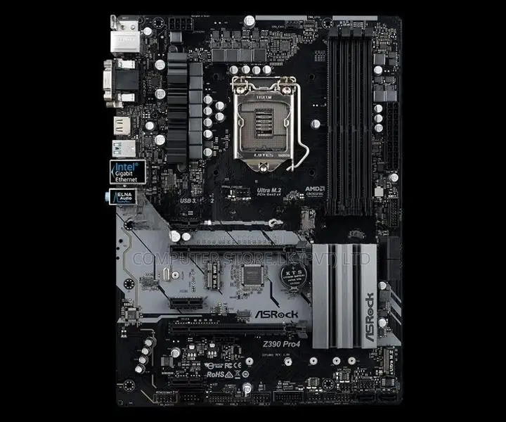 Z390 4 RAM SLOTS DDR4 MOTHERBOARD USED