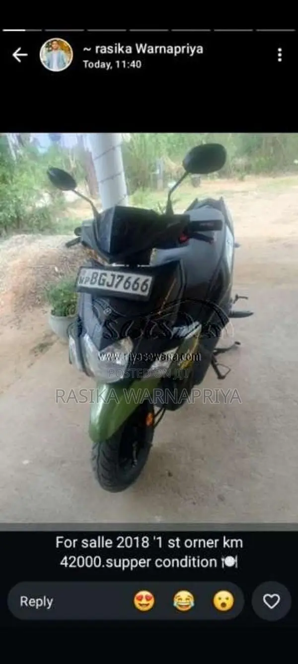 Yamaha Ray Zr 2018 motorcycle (Used)